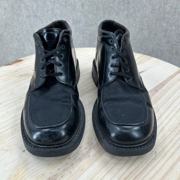 VTG Skechers Mens Black Leather Chukka Boots Lace Up Moc Toe Ankle Boots 9.5 main image 12